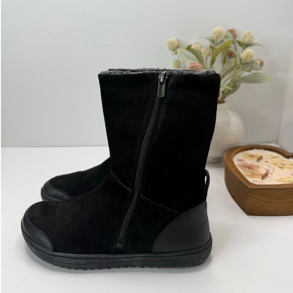 Birkenstock Fossholl Suede Mid Boots Black Side Zip Narrow Fit Women 5/EU36